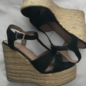 Black T-Strap Espadrilles